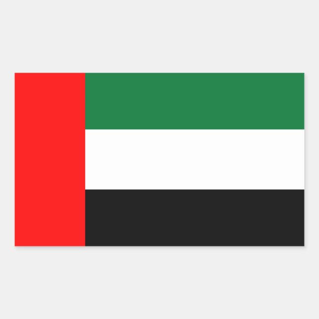 Emirati Flag, Flag of United Arab Emirates Sticker (Front)