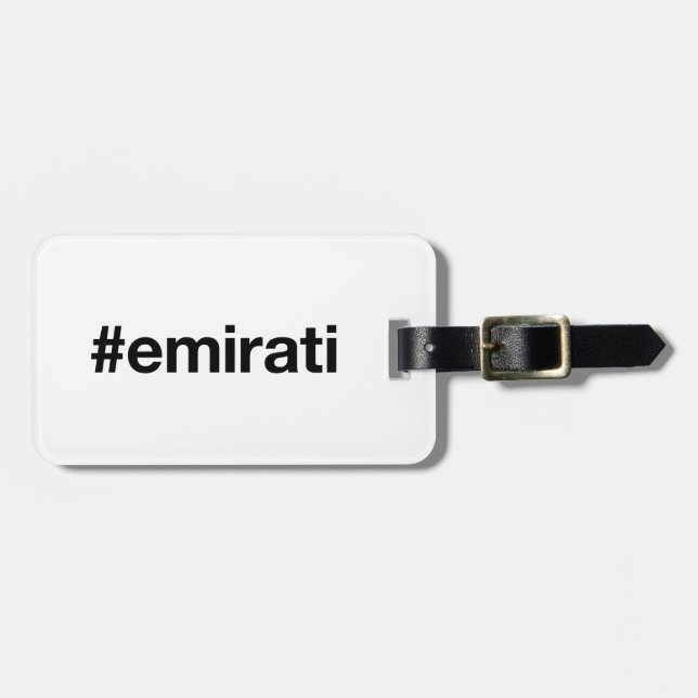 EMIRATI Hashtag Luggage Tag (Front Horizontal)