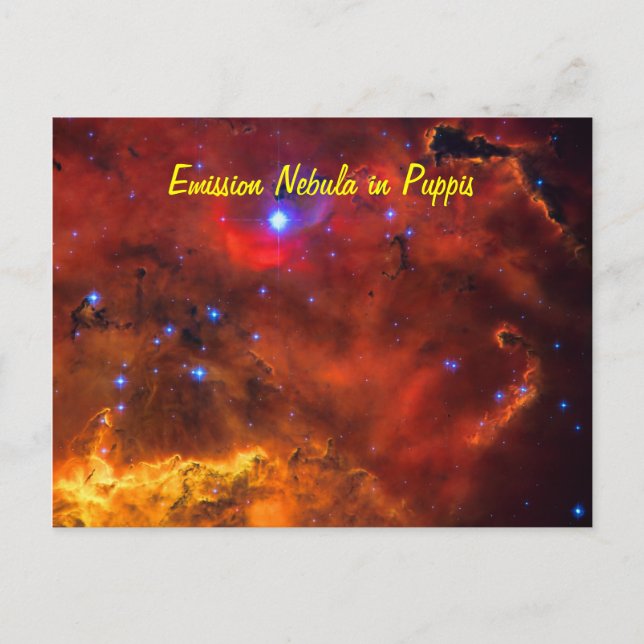 Emission Nebula NGC 2467 in Constellation Puppis Postcard (Front)