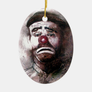 Emit Kelly Clown Art.jpg Ceramic Ornament