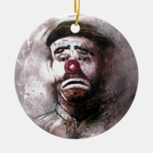 Emit Kelly Clown Art.jpg Ceramic Ornament