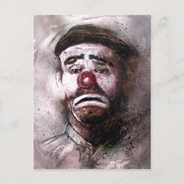 Emit Kelly Clown Art.jpg Postcard (Front)