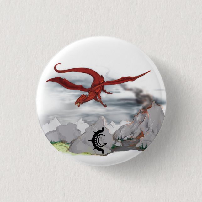 Emlearal - Jaws of Flame Button (Front)