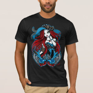 Emma 50's Rockabilly Swallow Tattoo Angel TShirt