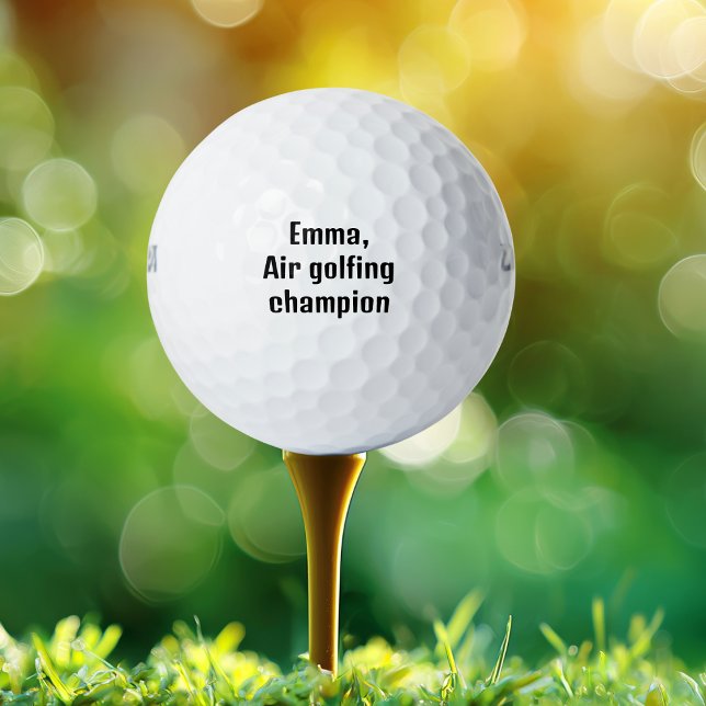 'Emma, Air Golfing Champion', Funny,Personalized Golf Balls (Creator Uploaded)