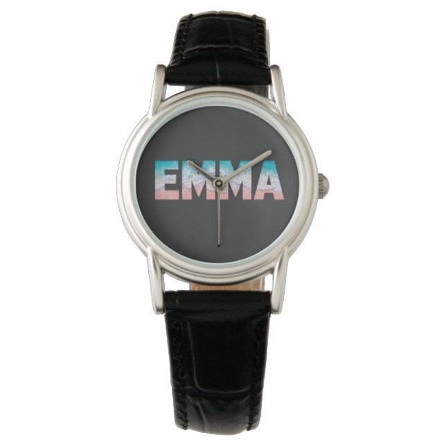 Emma Beach Ocean Waves Name Watch (Front)