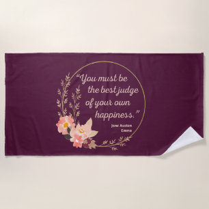 Emma By Jane Austen Quote I - Cute Style Beach Towel