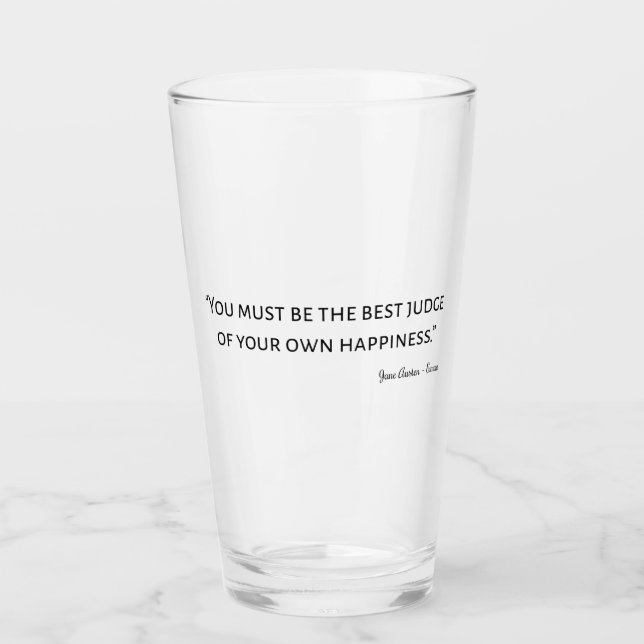 Emma By Jane Austen Quote I Glass (Front)