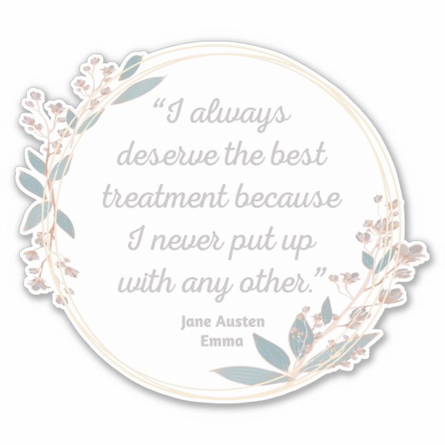 Emma By Jane Austen Quote II - Cute Style (Front)