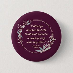 Emma By Jane Austen Quote II - Cute Style 2 Inch Round Button