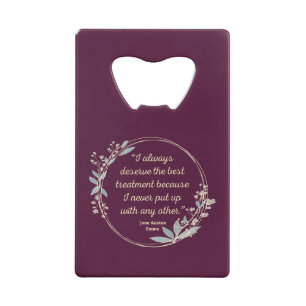 Emma By Jane Austen Quote II - Cute Style Credit Card Bottle Opener