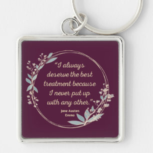 Emma By Jane Austen Quote II - Cute Style Keychain