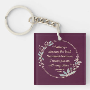 Emma By Jane Austen Quote II - Cute Style Keychain