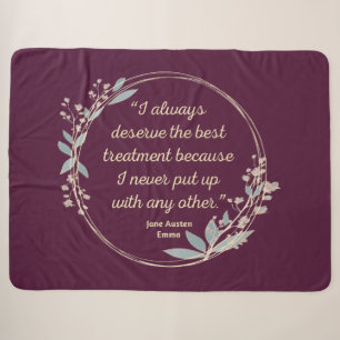 Emma By Jane Austen Quote II - Cute Style Sherpa Blanket