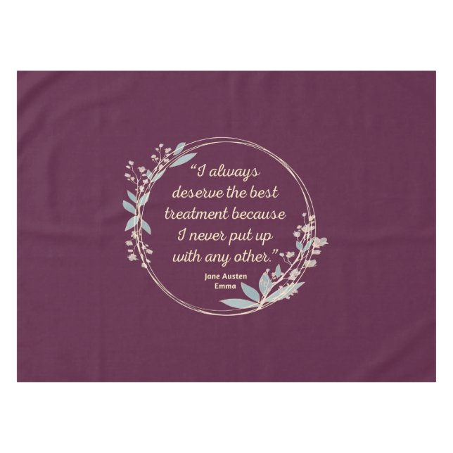 Emma By Jane Austen Quote II - Cute Style Tablecloth (Front (Horizontal))