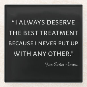 Emma By Jane Austen Quote II Glass Coaster
