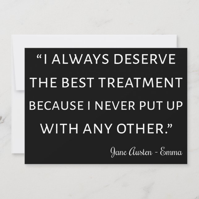 Emma By Jane Austen Quote II Invitation (Front)