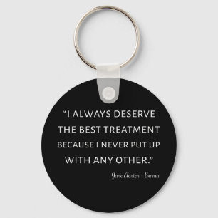 Emma By Jane Austen Quote II Keychain