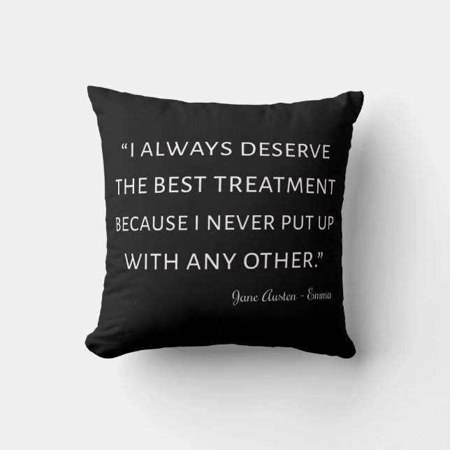 Emma By Jane Austen Quote II Throw Pillow (Front)
