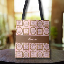 Emma by Jane Austen Quotes Personalized Tote Bag