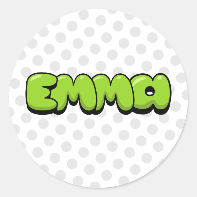Emma Classic Round Sticker (Front)