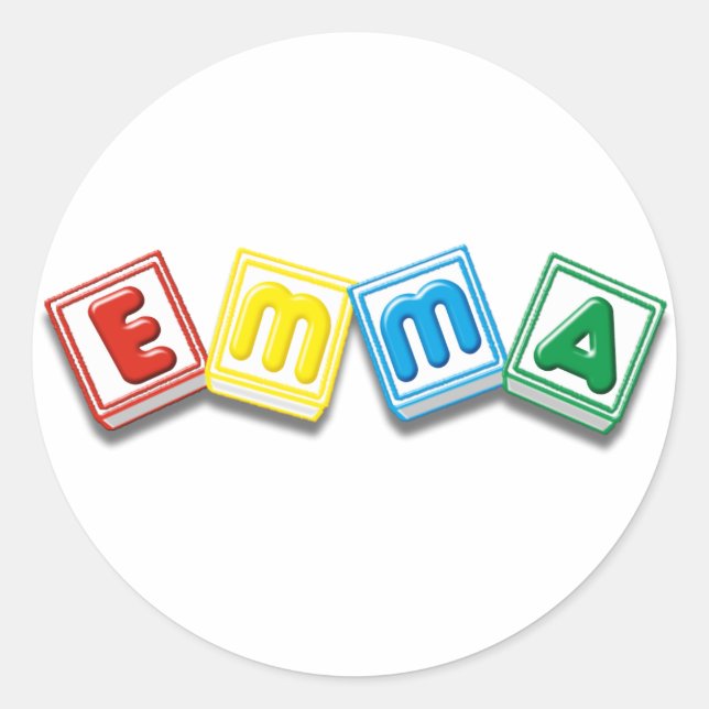Emma Classic Round Sticker (Front)