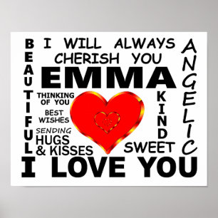 Emma I Love You Poster