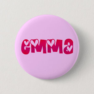 Emma in Hearts 2 Inch Round Button