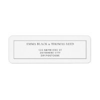 EMMA Modern Minimalist RSVP Return Address Labels 