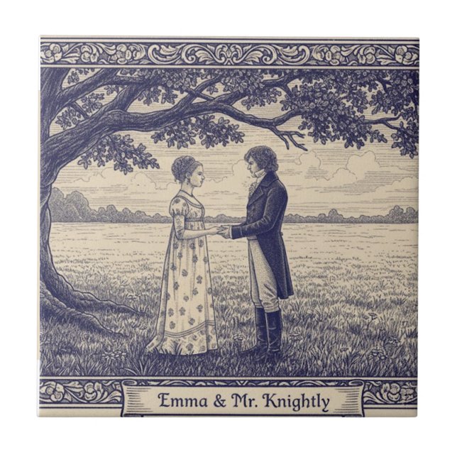 Emma & Mr. Knightley Tile (Front)