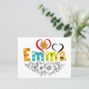 Emma Name Custom for woman Named Emma Postcard