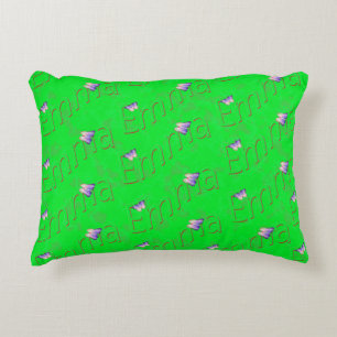 Emma Name Logos With Butterflies, Accent Pillow