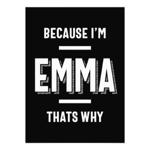 Emma Name Personalized Women Girl Photo Print