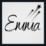 Emma Prénom Féminin Poster brillant<br><div class="desc">Design Unique Emma Prénom Féminin</div>