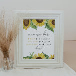 EMMA Rustic Country Sunflower Mimosa Bar Sign<br><div class="desc">This mimosa bar sign features rustic watercolor sunflowers and a clean script font. This sign is perfect for your country barn or fall themed event.</div>