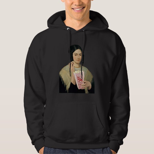 Emma Smith Eating Popcorn Funny Mormon Exmormon T Hoodie (Front)