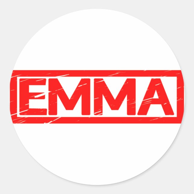 Emma Stamp Classic Round Sticker (Front)