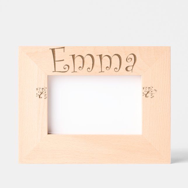 "Emma" Standing Photo Frame – Newborn Gift (Front)