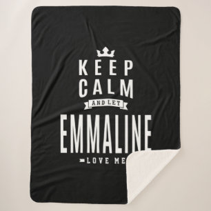 Emmaline Personalized Name Birthday Gift Sherpa Blanket