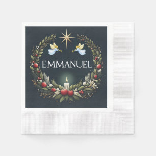 Emmanuel Christmas angels Napkin