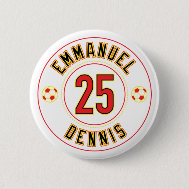 Emmanuel Dennis 25 2 Inch Round Button (Front)