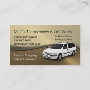 Emmanuel Excellent Taxi Service Business Card