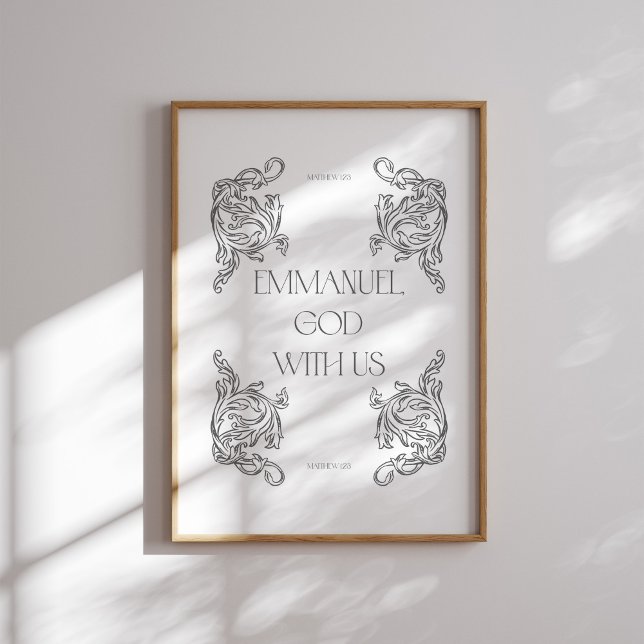 Emmanuel God With Us Bible Verse Christmas Poster (Creator Uploaded)