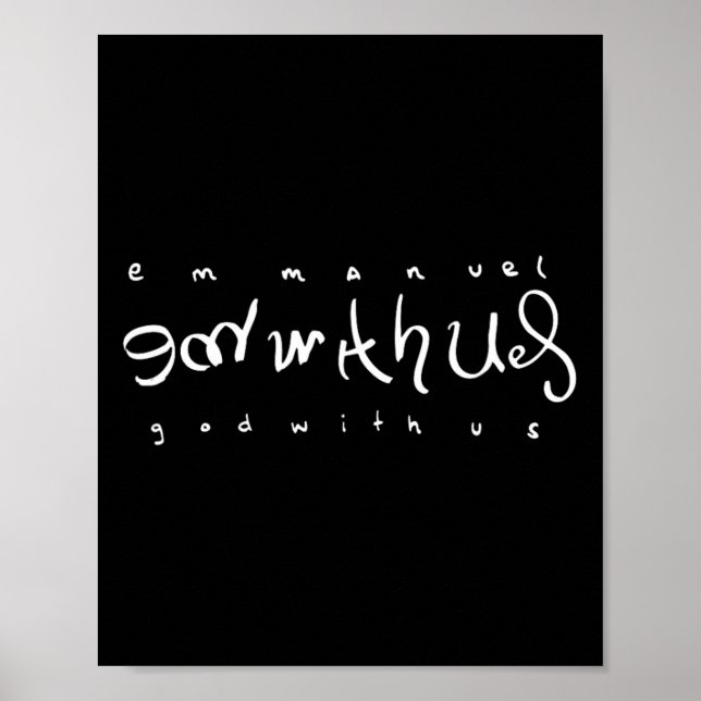 Emmanuel God With Us Double Meaning Script Text Ch Poster (Front)