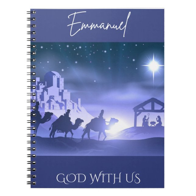 Emmanuel God With Us Spiral Notebook  (Front)