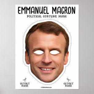 Emmanuel Macron Costume Mask Poster