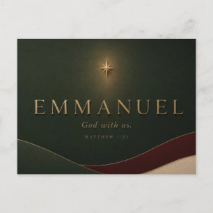 EMMANUEL Matthew 1:23 Christian Holiday Postcard