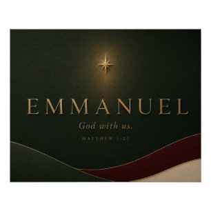 EMMANUEL   Matthew 1:23 Christian  Poster