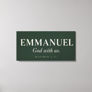 EMMANUEL Matthew 1:23 Christmas Canvas Print