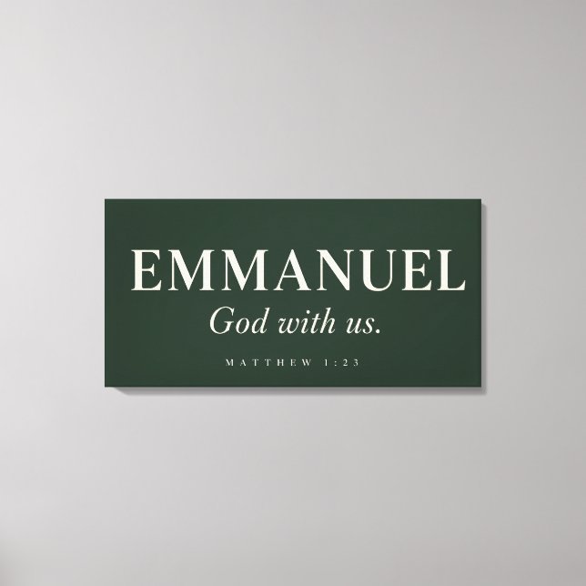 EMMANUEL | Matthew 1:23 | Christmas  Canvas Print (Front)